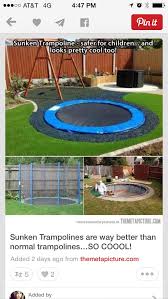 For Kellan Backyard Sunken Trampoline Backyard Fun