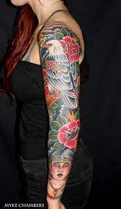 Sleeve Tattoo Classic American Flash Art Sleeve Tattoos For Women Traditional Japanese Tattoo Sleeve Traditional Tattoo