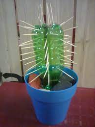 ¿sabías que todos los cactus son un tipo de suculentas? Cactus Con Material Reciclado Plants