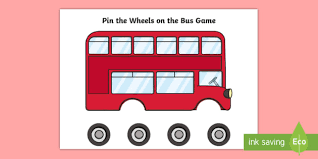 The book counts up from 1 to 10 on different halloween items and the sounds those items make. Pin The Wheels On The Bus Game