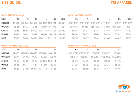 Size Charts Blueseventy Nz