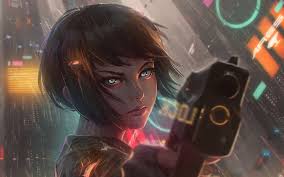 Some of the best known female fighters to western audiences are. Cyberpunk Anime Girl Pistol Gun 4k Wallpaper 125