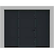 Vous garantir le bon achat, on y travaille tous les jours. Porte De Garage Sectionnelle Lisse Grise Anthracite Avec Portillon Anthracite Porte Sectionnelle Avec Portillon