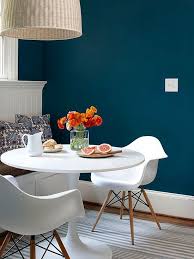 House Tour The Power Of Pattern Dining Room Paint Dining Room Walls Blue Accent Walls