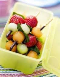 Brochettes Croustillantes Aux Fruits D Ete Pour 4 Personnes Recettes Elle A Table Recette Recettes De Cuisine Recette Brochette Fruits