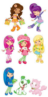 Strawberry Shortcake Set Of 6 Characters Removable Wall Stickers With Fr Strawberry Shortcake Characters Strawberry Shortcake Cartoon Strawberry Shortcake Doll
