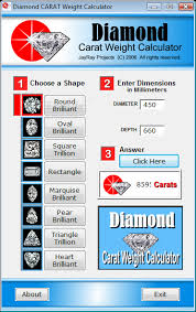 Download Diamond Carat Weight Calculator 1 2 0 0