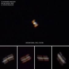 Image result for international space station through telescope