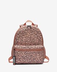 Black And Rose Gold Nike Backpack Nike Brasilia Just Do It Printed Mini Backpack In Rose Gold Backpacks Nike Backpack Mini Backpack