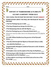 This post was created by a member of the buzzfeed commun. Thanksgiving History Trivia Quiz Challenging Fun Tpt
