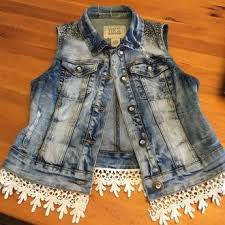 Bke Jeans Buckle Jeans Size Chart Conversion Bke Denim Vest From The Buckle Cute Cute Cute Denim Vest From The Buckle The Shoulders Have Little Gems On Them And Denim And Lace Denim Diy Upcycle Clothes