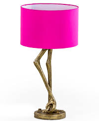 Flamingo neon signs flamingo neon light flamingo neon wall lamp flamingo decor light battery/usb powered led neon light pink neon signs flamingo night light for bedroom birthday wedding christmas. Antique Gold Flamingo Leg Table Lamp Pink Shade Uk