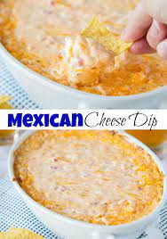 Baked Mexican Cheese Dip Creamy Spicy And Super Cheesy The Perfect Dip For Game Day Get Togethers Or Just Beca Cheese Dip Mexican Recipes Mexican Cheese