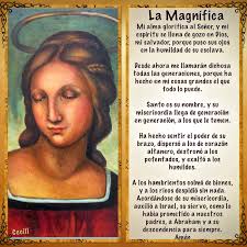 Porque a puesto la mirada en la umilde sierva suya y ved aqu el motivo porque me tendr! Blog Catolico Gotitas Espirituales Estampas Con Oraciones A La Virgen Maria La Magnificat