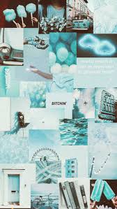 High quality aesthetic inspired spiral notebooks by independent artists and designers from around the world. Ocean Blue Aesthetic Collage Wallpaper Blue Wallpaper Iphone Collage Background Butterfly Wallpaper Backgrounds