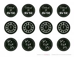 Free Chalkboard New Year S Party Printables Full Set New Years Party Newyear Cupcake Toppers Printable