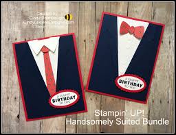 Thinking about becoming a stampin up! Stampin Up Handsomely Suited Bundle Video Tutorial Cindy Lee Bee Designs