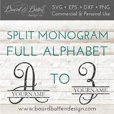 Download Split Monogram Svg File Alphabet Script Style Board Batten Design Co