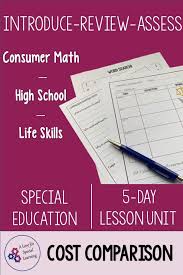Cost Comparison Lesson In 2020 Consumer Math Education Lessons Money Math