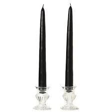 Find great deals on ebay for black metal candle holders. 1 Pair Taper Candles Unscented 15 Inch Black Tapers 88 In Diameter X 15 In Tall Walmart Com Walmart Com