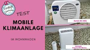 Mobile klimaanlage split für wohnwagen, wohnmobile, boote etc. Test Mobile Klimaanlage Im Wohnwagen Eurom Delonghi Youtube