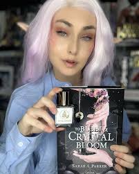 Just Orlaith trying to entice Rhordyn 😏. I am in love with my Blossom  perfume by @novel.essence created for Orlaith from my fave series To Bleed  a Crystal Bloom🥹. It is exactly