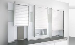 Nice Solution For Covered With No Open Doors Kitchen Cupboards Rolling Shutter Top Kitchen Cabinets
