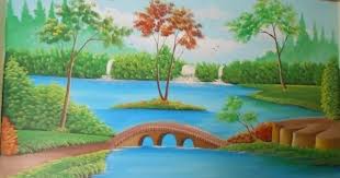 رسم منظر طبيعى 2 Golf Courses Outdoor River