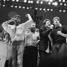 George Michael And Bono Performing At Live Aid Georgemichael Bono U2 George Micheal George Michael Michael