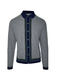 Polo Cardigan Heather Grey Tonic