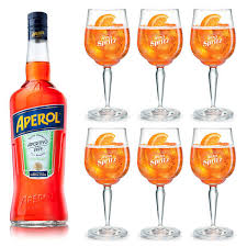 Verre maison du monde italia. Lot Aperol 15 6 Verres A Pied Aperol