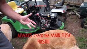 Check the relief valve to see whether it is partially left open and close it in case it is open. How To Troubleshoot And Diagnose A John Deere Riding Lawnmower That Won T Start Youtube