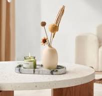 Amazon.com: WORHE Natural Marble Vanity Tray Luxury Oval ...