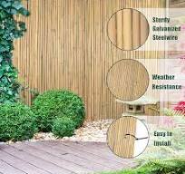 6Ft High x 8 Ft Long x 0.7In D Bamboos Screen, Natural Bamboo Fence Rolls,  Eco-Friendly Bamboo Fencing for Outdoor Balcony Patio Garden Border Pool