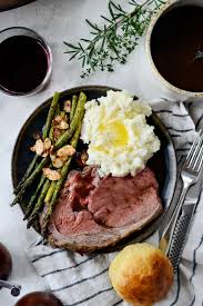 Prime rib is a christmas and holiday season classic. Dijon Rosemary Crusted Prime Rib Roast With Pinot Noir Au Jus Simply Scratch