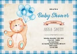 50% off with code sendlove2021. 11 220 Bear Baby Shower Invitation Customizable Design Templates Postermywall