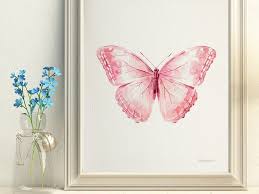 Light Pink Butterfly Wall Decor Pale Pink Baby Girl Art Etsy In 2021 Printable Butterfly Wall Art Butterfly Art Print Pink Art