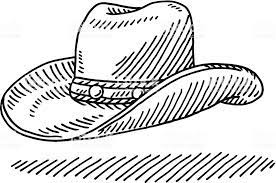 Cowboy Hat Drawing Royalty Free Cowboy Hat Drawing Stock Vector Art More Images Of Cowboy Hat Cowboy Hat Drawing Cowboy Hats Hat Drawing