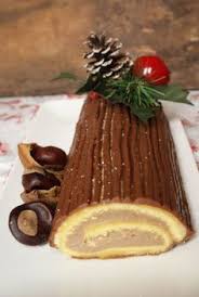 Buche De Noel A La Creme Patissiere Aux Marrons Christmas Desserts Roll Cake Food