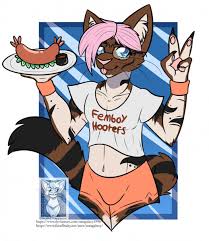 Connor, femboy Hooters edition commish. by SamGalaxy -- Fur Affinity [dot]  net