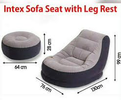 Inflatable corner couch sectional designed for indoor use. Intex Inflatable Sofa Chair W Leg Stool Furniture Home Living Furniture Chairs On Carousell