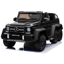Kids ride on toy car mercedes sls amg benz 6v licensed with remote control. Licensed Mercedes Benz G63 With 6 Wheels 4wd Kids Ride On Car Remote Control Black Little Riders