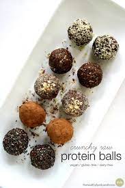 Crunchy Raw Vegan Protein Balls Recipe Food Snacks Real Food Recipes