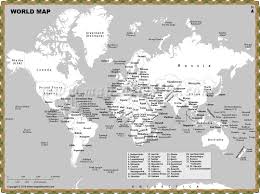 The greyscale black and white tones work brilliantly in any colour scheme, and is definitely one of the most sophisticated murals we have to offer. Black And White World Map With Country Names