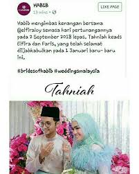 Tahniah oi geng ucapkan kepada pelakon elfira loy dan penyanyi sufian suhaimi kerana telah melangsungkan majlis pertunangan mereka pada 6 oktober 2017. Habib Jewels Congratulates Elfira Loy On Her Wedding Mistakenly Put Up An Old Photo Hype Malaysia