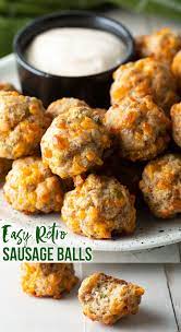 Easy Retro Sausage Balls A Spicy Perspective Sausage Balls Recipe Sausage Balls Appetizer Recipes