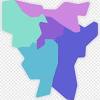Jakarta, indonesia, colorful vector map. 1