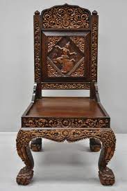 These teak wood carving chairs are available in various distinct colors and shapes to choose from and can also be customized according to your preferred style and color. 6 Hand Carved Thai Oriental Teak Wood Dining Chairs With Dancing Female For Sale At 1stdibs