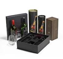 Custom Premium 2 Pack Cardboard Cylinder Wine Package Gift Box Brandy Tube  Packaging With Metal Cover