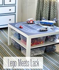 Lego Meets Lack Centsational Style Lego Table With Storage Ikea Lack Table Lego Table Diy